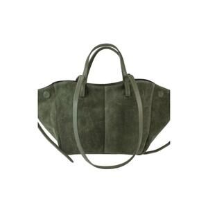 NEW MINT EXCLUSIVES women's italian suede leather travel bag with leather pouch